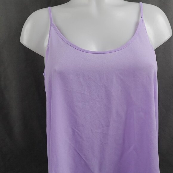 Womens Cami Top Small Sheer Lilac Purple Flowy Corpcore Timeless Capsule - Picture 2 of 11